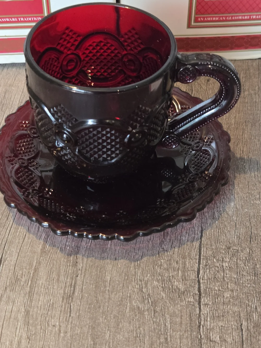 Vintage Avon The 1876 Cape Cod Collection Cup and Saucer/ Lot of 4 SETS NIB